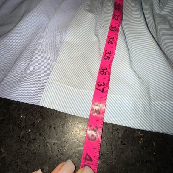 NEW VINEYARD VINES Blue Striped Tank Dress With Waist Tie Sleeveless Cotton Sz 6 - Picture 7 of 8